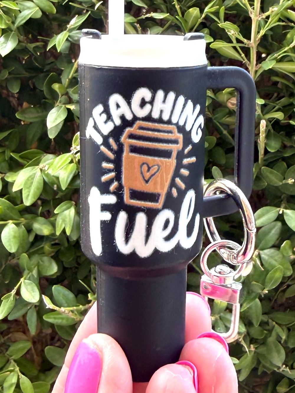 Keychain lip balm holder Stanley-inspired water bottle replica gift idea